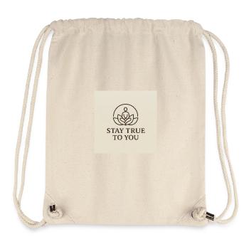 Achtsamkeit und Inneres Gleichgewicht - Stanley/Stella recycelter Gym Bag - Naturweiß - Vorne