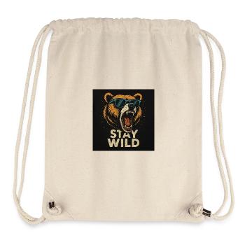 stay wild - Stanley/Stella Recycled Gym Bag - natural - Front