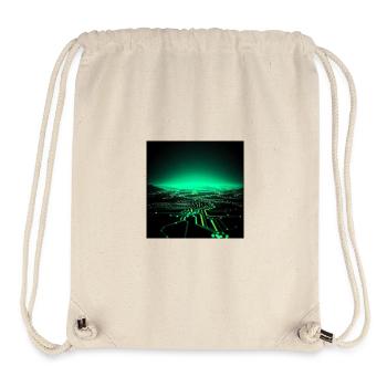 Neon Tech City Skyline - Stanley/Stella Recycled Gym Bag - natural - Front
