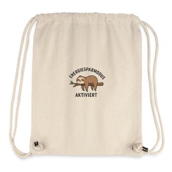 Energy Saving Slack Sloth Design - Stanley/Stella Recycled Gym Bag - natural - Front