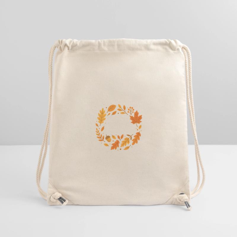 Conception de couronne de feuillage d’automne Sac à cordon recyclé Stanley/Stella