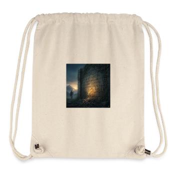 Quote about the struggle for truth - Stanley/Stella Recycled Gym Bag - natural - Front