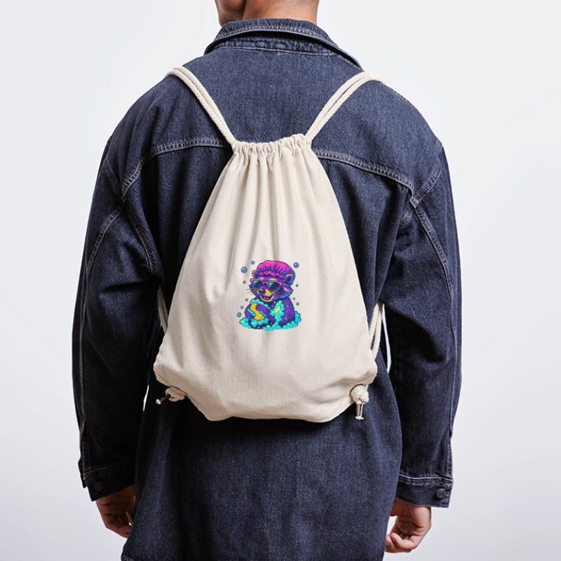 Neon Waschbär Stanley/Stella recycelter Gym Bag