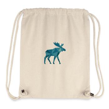 Geometric moose in polygon style - Stanley/Stella Recycled Gym Bag - natural - Front