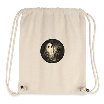 Haunted Night Cat Magic Illustration - Stanley/Stella Recycled Gym Bag - natural - Front