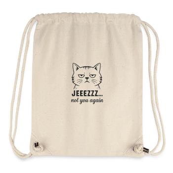 Sarcastic Cat – Jeezzz not you again - Stanley/Stella Recycled Gym Bag - natural - Front