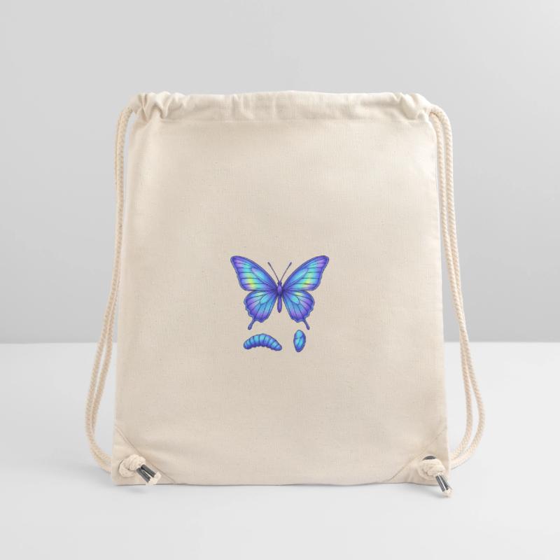 Blauer Gradientschmetterling Stanley/Stella recycelter Gym Bag