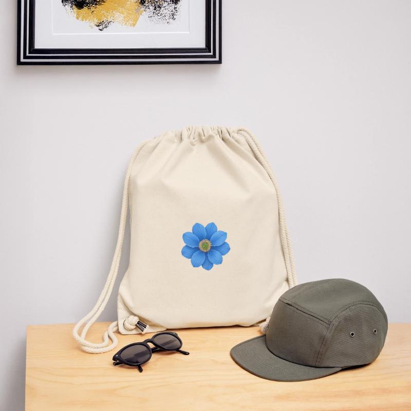 Cobalt Blue Flower Star Pattern Stanley/Stella Recycled Gym Bag
