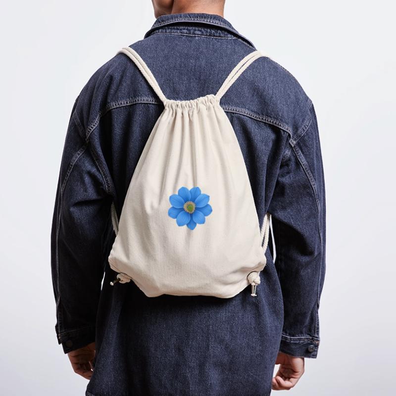 Cobalt Blue Flower Star Pattern Stanley/Stella Recycled Gym Bag