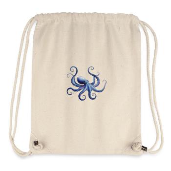 Majestic Octopus, Blue and Purple - Stanley/Stella Recycled Gym Bag - natural - Front