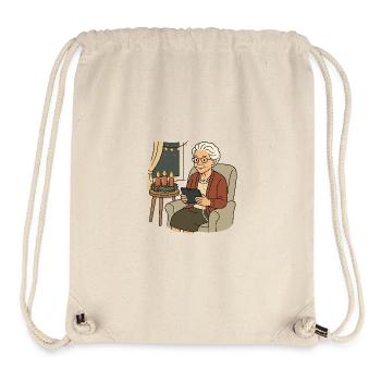 Mamie Karin - Sac à cordon recyclé Stanley/Stella - blanc naturel - Devant