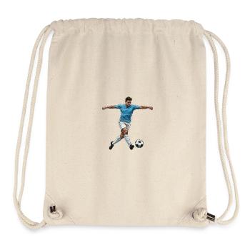 fussballspieler-blau-trikot-torschuss-comic-sti - Stanley/Stella recycelter Gym Bag - Naturweiß - Vorne