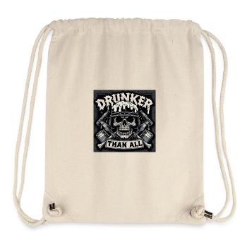 Drunker Than All Schädel - Stanley/Stella recycelter Gym Bag - Naturweiß - Vorne