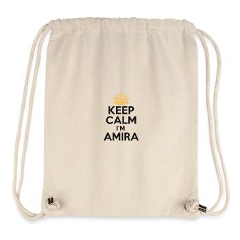 Keep Calm – I’m Amira 💖 - Stanley/Stella recycelter Gym Bag - Naturweiß - Vorne
