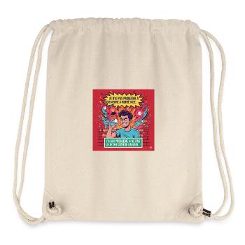 Glas gegen Wand, Retro-Humor - Stanley/Stella recycelter Gym Bag - Naturweiß - Vorne
