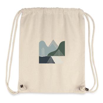 Geometrische Berglandschaften - Stanley/Stella recycelter Gym Bag - Naturweiß - Vorne