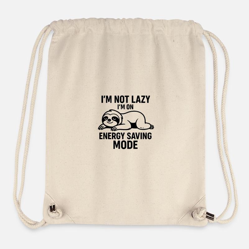 Faultier Energiesparmodus - Stanley/Stella recycelter Gym Bag - Naturweiß