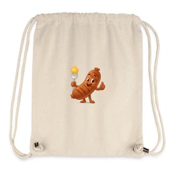 Sausages with Mustard Cartoon - Stanley/Stella Recycled Gym Bag - natural - Front