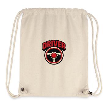 Emblème du volant Retro Driver Sport - Sac à cordon recyclé Stanley/Stella - blanc naturel - Devant