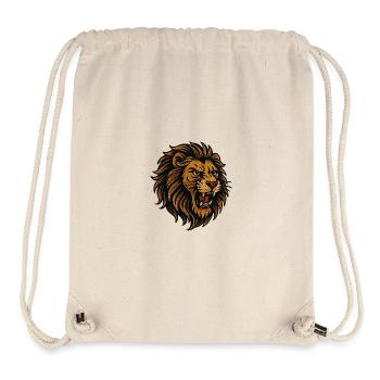 Löwenkopf im goldbraunen Stil - Stanley/Stella recycelter Gym Bag - Naturweiß - Vorne