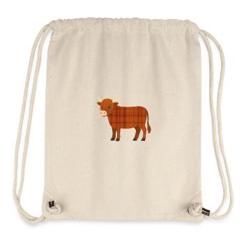 Warm tartan cow - Stanley/Stella Recycled Gym Bag - natural - Front