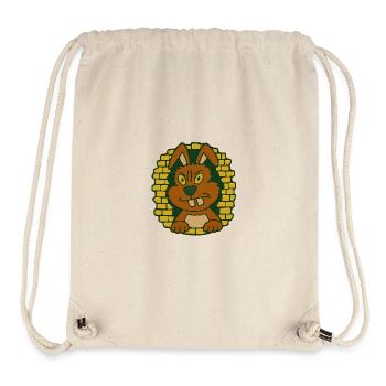 Hoppel hinter der Mauer - Stanley/Stella recycelter Gym Bag - Naturweiß - Vorne