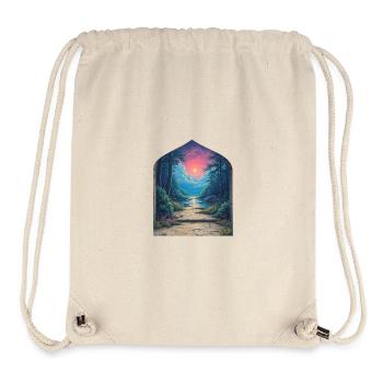 Sunset Portal in Forest Landscape - Stanley/Stella Recycled Gym Bag - natural - Front