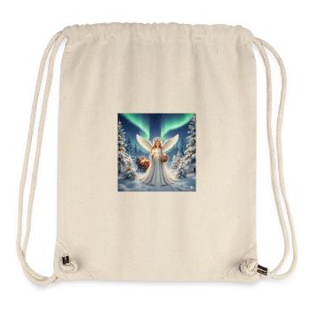 Engel im Nordlicht Winterwald - Stanley/Stella recycelter Gym Bag - Naturweiß - Vorne