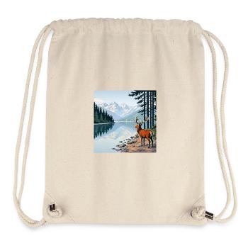 Hirsch am Bergsee - Stanley/Stella recycelter Gym Bag - Naturweiß - Vorne