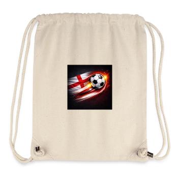 Football volant avec une brise de drapeau - Sac à cordon recyclé Stanley/Stella - blanc naturel - Devant