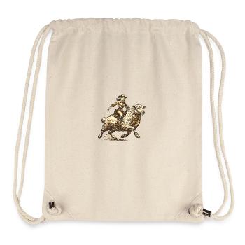 Western Reiter auf Schaf - Stanley/Stella recycelter Gym Bag - Naturweiß - Vorne