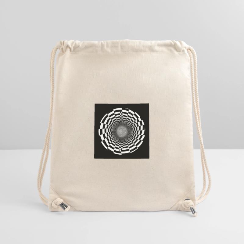 Black and white optical vortex Stanley/Stella Recycled Gym Bag