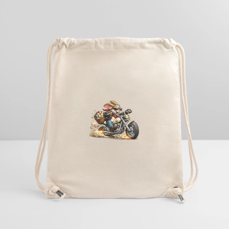 Easter bunny on motorcycle Stanley/Stella Recycled Gym Bag