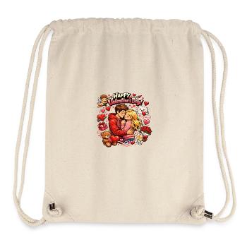 Valentinstag Liebespaar Umarmung Design - Stanley/Stella recycelter Gym Bag - Naturweiß - Vorne
