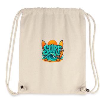 Art des mots Sunset Surf - Sac à cordon recyclé Stanley/Stella - blanc naturel - Devant