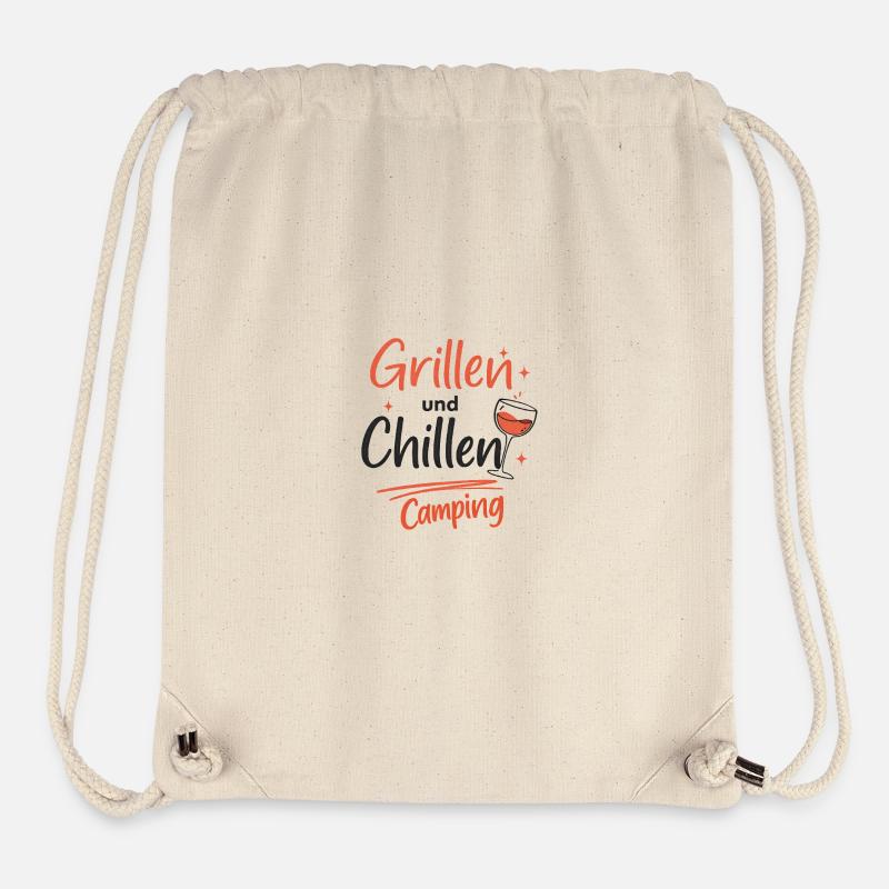 Grilling and chilling the nice man camping - Stanley/Stella Recycled Gym Bag - natural