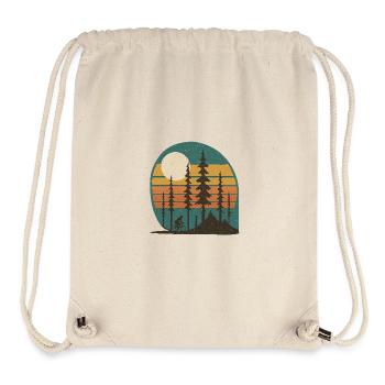 Waldsonne Radfahrer Retro-Landschaft geschenkidee  - Stanley/Stella recycelter Gym Bag - Naturweiß - Vorne