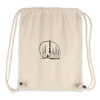 Silhouette de cycliste Forest Path Idée d’idée cadeau Amis - Sac à cordon recyclé Stanley/Stella - blanc naturel - Devant