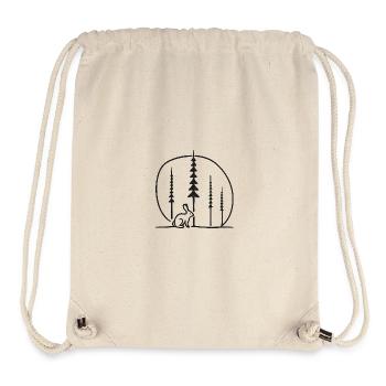 Kaninchen im Waldkreis Silhouette geschenkidee - Stanley/Stella recycelter Gym Bag - Naturweiß - Vorne