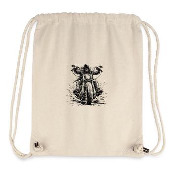 Chopperfahrer frontal im Comic-Stil - Stanley/Stella recycelter Gym Bag - Naturweiß - Vorne
