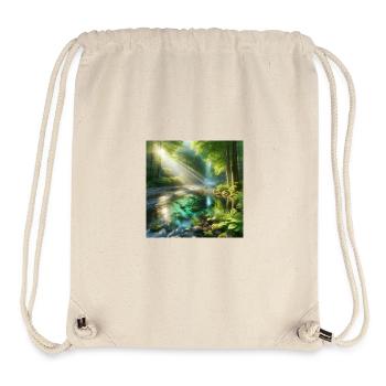 Sunshine in a forest stream - Stanley/Stella Recycled Gym Bag - natural - Front