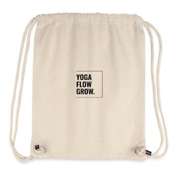 Yoga Flow Grow. - Stanley/Stella recycelter Gym Bag - Naturweiß - Vorne
