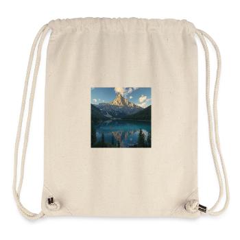 Bergsee Spiegelung im Alpenpanorama - Stanley/Stella recycelter Gym Bag - Naturweiß - Vorne