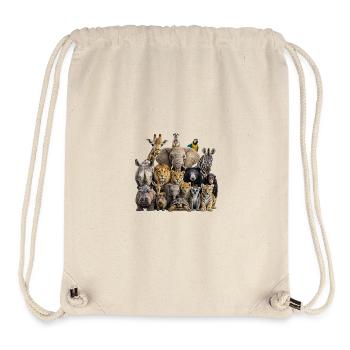 Animal gathering - Stanley/Stella Recycled Gym Bag - natural - Front