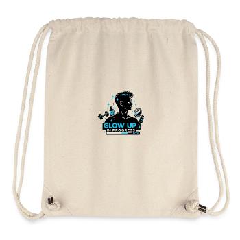 Glow Up Self Optimization Gym Skincare Saying - Stanley/Stella Recycled Gym Bag - natural - Front