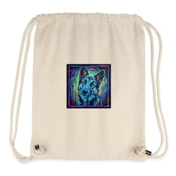 Neon wolf gaze - Stanley/Stella Recycled Gym Bag - natural - Front