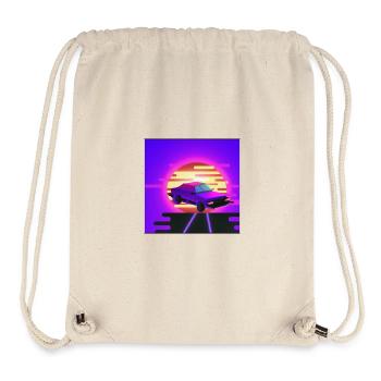 Voiture Retrowave/vaperwave. - Sac à cordon recyclé Stanley/Stella - blanc naturel - Devant