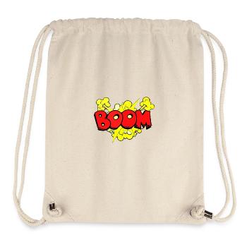 Illustration dynamique de l’explosion d’une bombe - Sac à cordon recyclé Stanley/Stella - blanc naturel - Devant