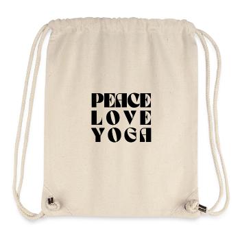 PEACE LOVE YOGA - Stanley/Stella recycelter Gym Bag - Naturweiß - Vorne