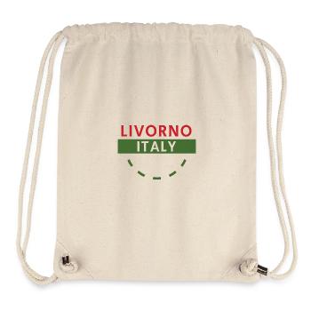 Livorno Italien Reiseemblem - Stanley/Stella recycelter Gym Bag - Naturweiß - Vorne